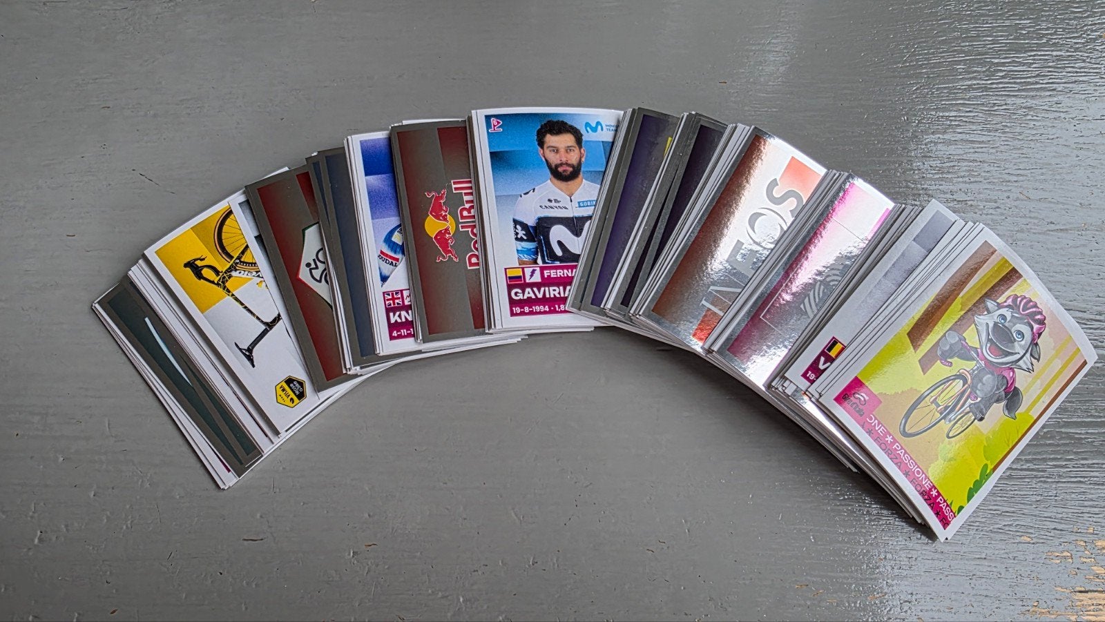 Panini Giro d'Italia 2025 stickers te koop, Ophalen of Verzenden, Zo goed als nieuw, Meerdere stickers