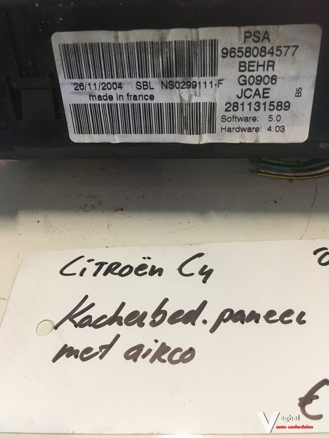 Citroen C4 Kachelbedieningspaneel met airco 2004, Gebruikt, -, -, Ophalen of Verzenden