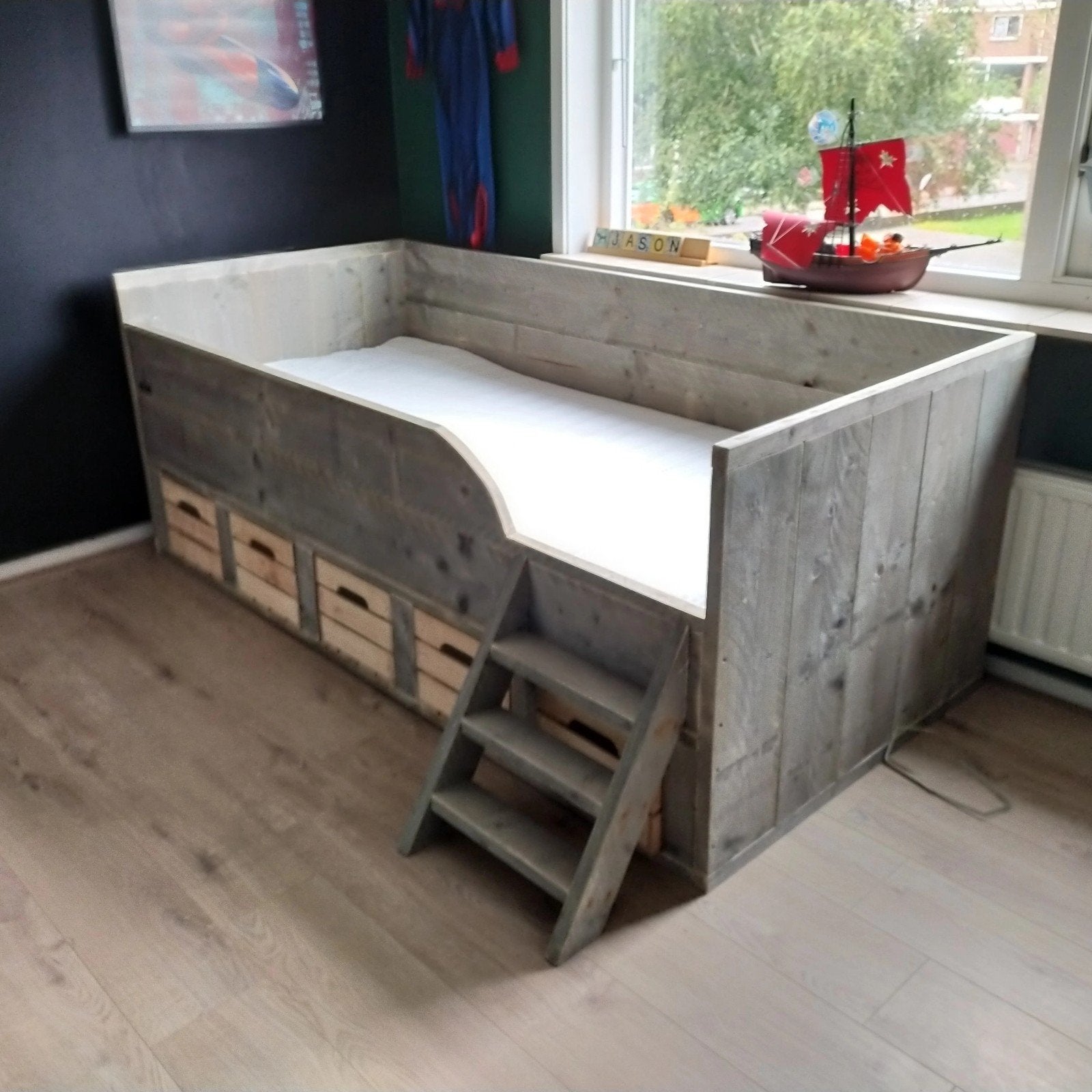 bedden van steigerhout, Ophalen of Verzenden, Stapelbed
