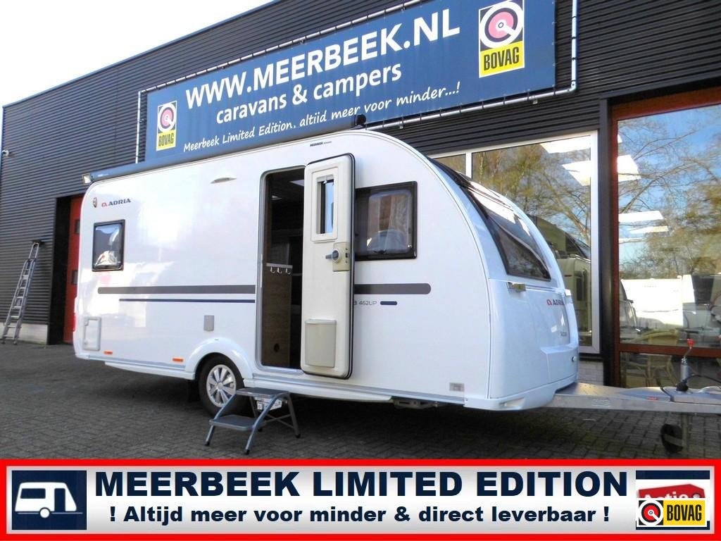 Adria Adora 462 PU +MOVER +LUIFEL +VLOERVER, Caravans en Kamperen, Schokbreker, Rondzit, Particulier, Tot en met 4