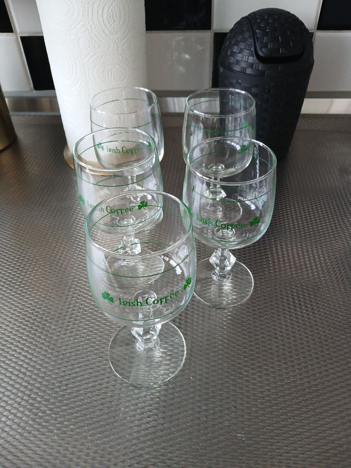 Set van 5 Irish Coffee glazen, Huis en Inrichting, Glas of Glazen, Ophalen of Verzenden, Overige stijlen, Glas