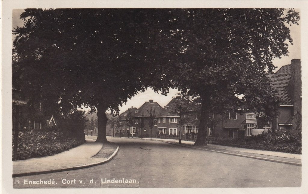 Enschede, Cort v.d. Lindenlaan., Verzenden, 1920 tot 1940, Gelopen, Overijssel
