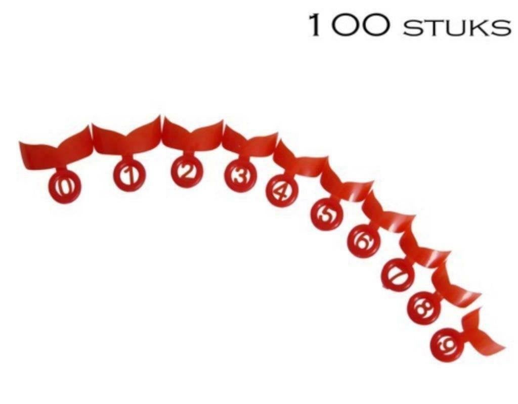 QUICK / SHORT nagel tips ROOD in een nagel box, 100 stuks., Nieuw, Ophalen of Verzenden, Handen en Nagels, Toebehoren