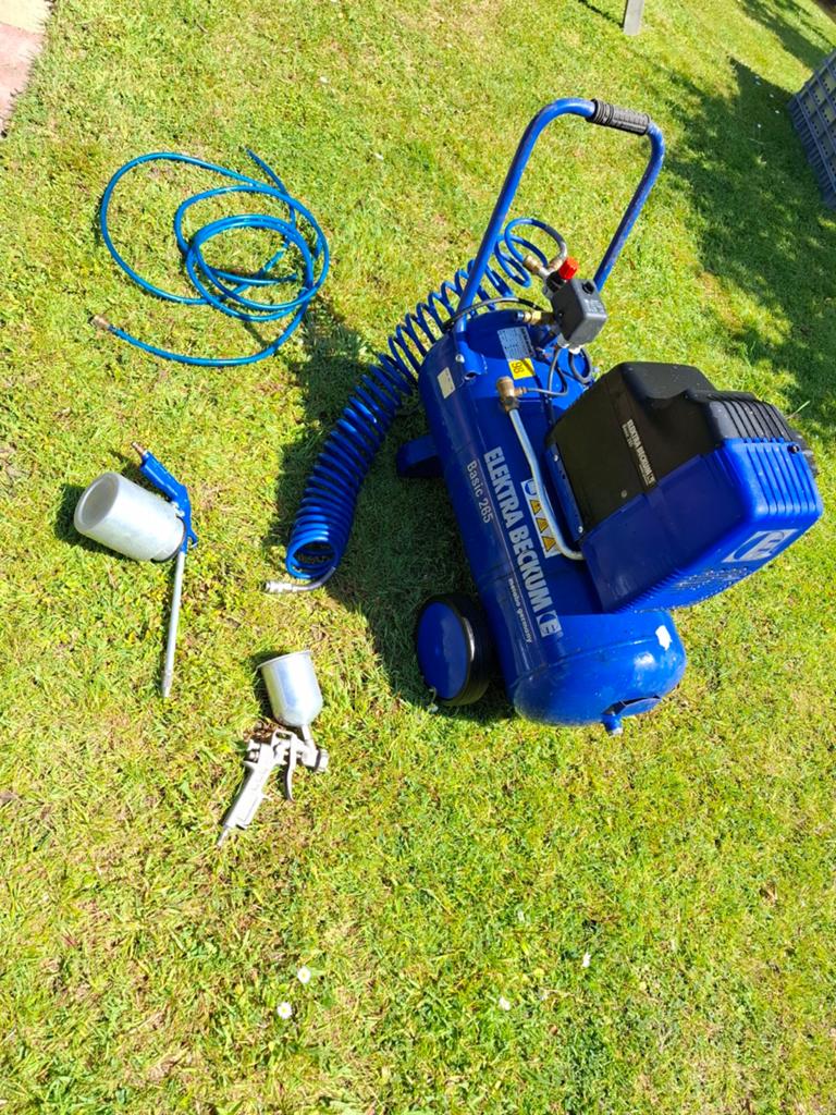 Elektra Beckum Basic 285 Compressor met accessoires, Ophalen of Verzenden, Gebruikt, 200 tot 400 liter/min, Mobiel