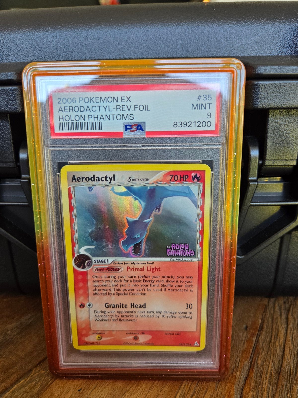 2006 Pokémon EX Aerodactyl-Rev.Foil Holon Phantoms PSA 9, Verzenden, Zo goed als nieuw, Losse kaart, Foil