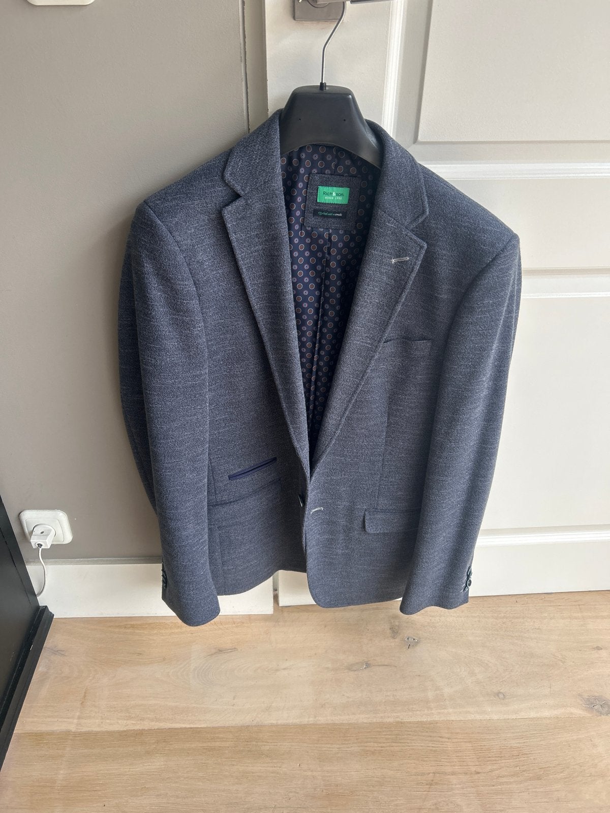 Stijlvol blauw colbert en gilet set - Maat 50 (M), Ophalen of Verzenden, Zo goed als nieuw, Maat 48/50 (M), Blauw