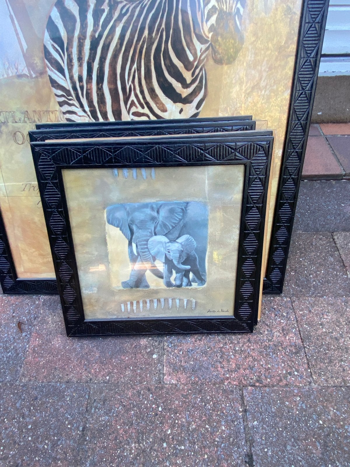 Set van 6 Afrikaanse Dieren Prints - Anita de Harde, Huis en Inrichting, Woonaccessoires | Schilderijen, Tekeningen en Foto's