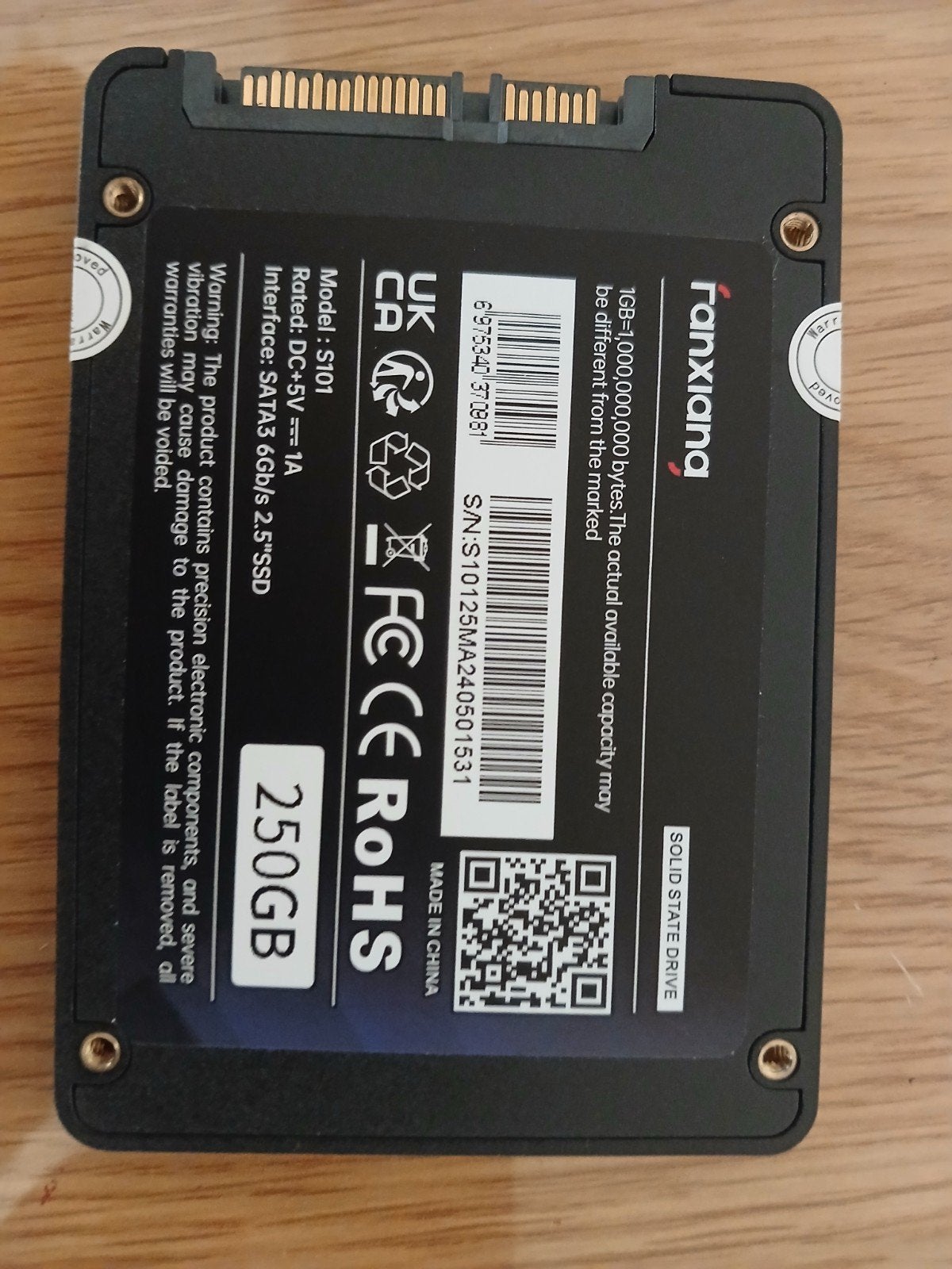Fanxiang S101 250GB SATA III 2.5" Interne SSD new unused!, Intern, Fanxiang, Server, Nieuw