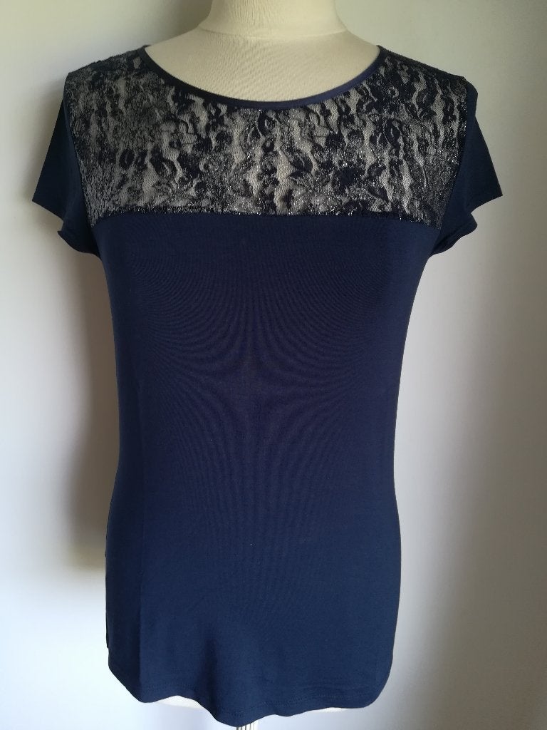 SCENARIO t- shirt blauw met zilver maat M - nieuw -, Kleding | Dames, Maat 38/40 (M), Blauw, Nieuw, Ophalen of Verzenden