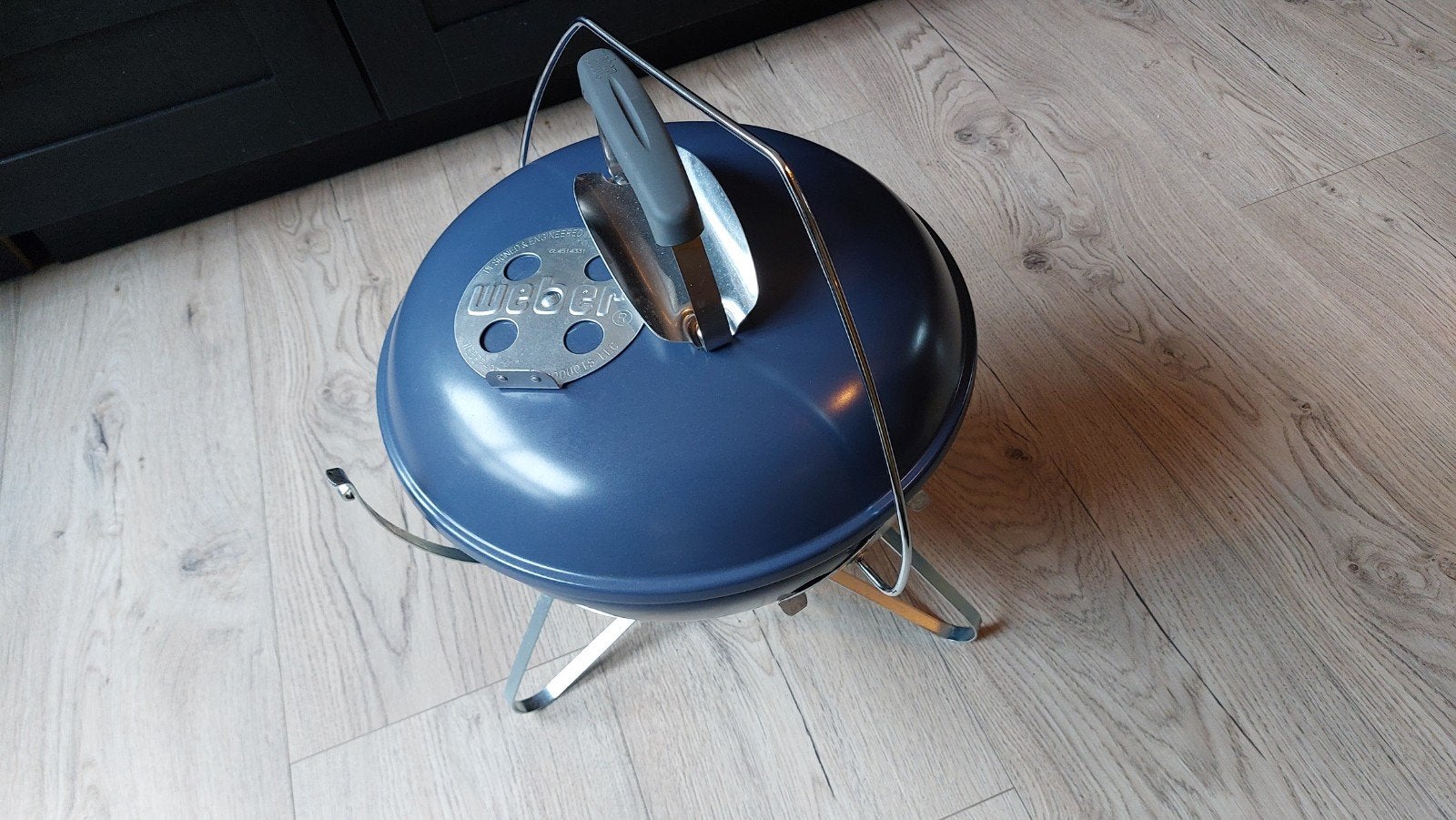 Weber Barbecue - Smokey Joe Premium Blauw, Ophalen, Gebruikt, Weber, Met accessoires