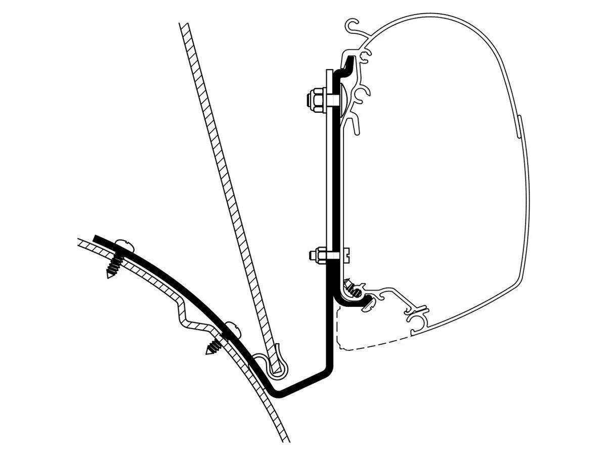 Thule Adapter VW T4 Hefdak voor Omnistor 4900/5200 luifel, Ophalen of Verzenden, Nieuw