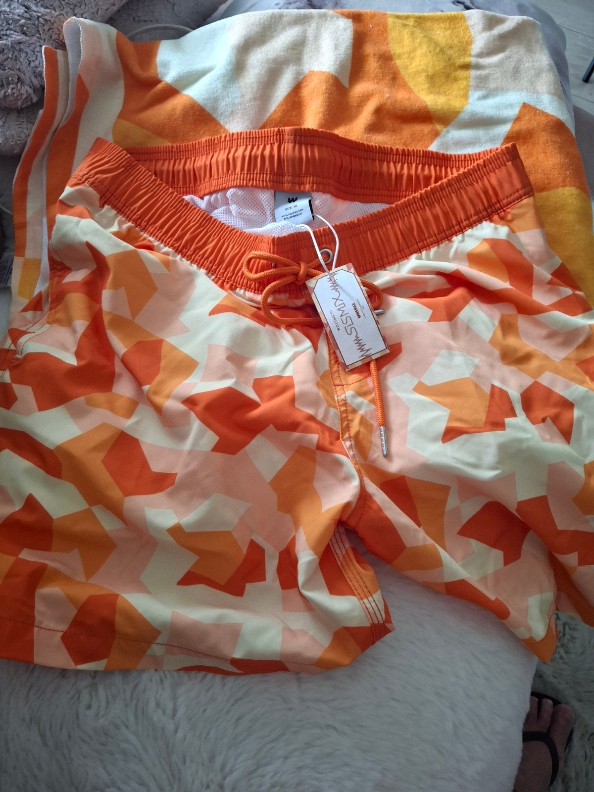 Zwembroek  XL  *nieuw *met bijpassende badlaken, Ophalen of Verzenden, Maat 56/58 (XL), Blauw