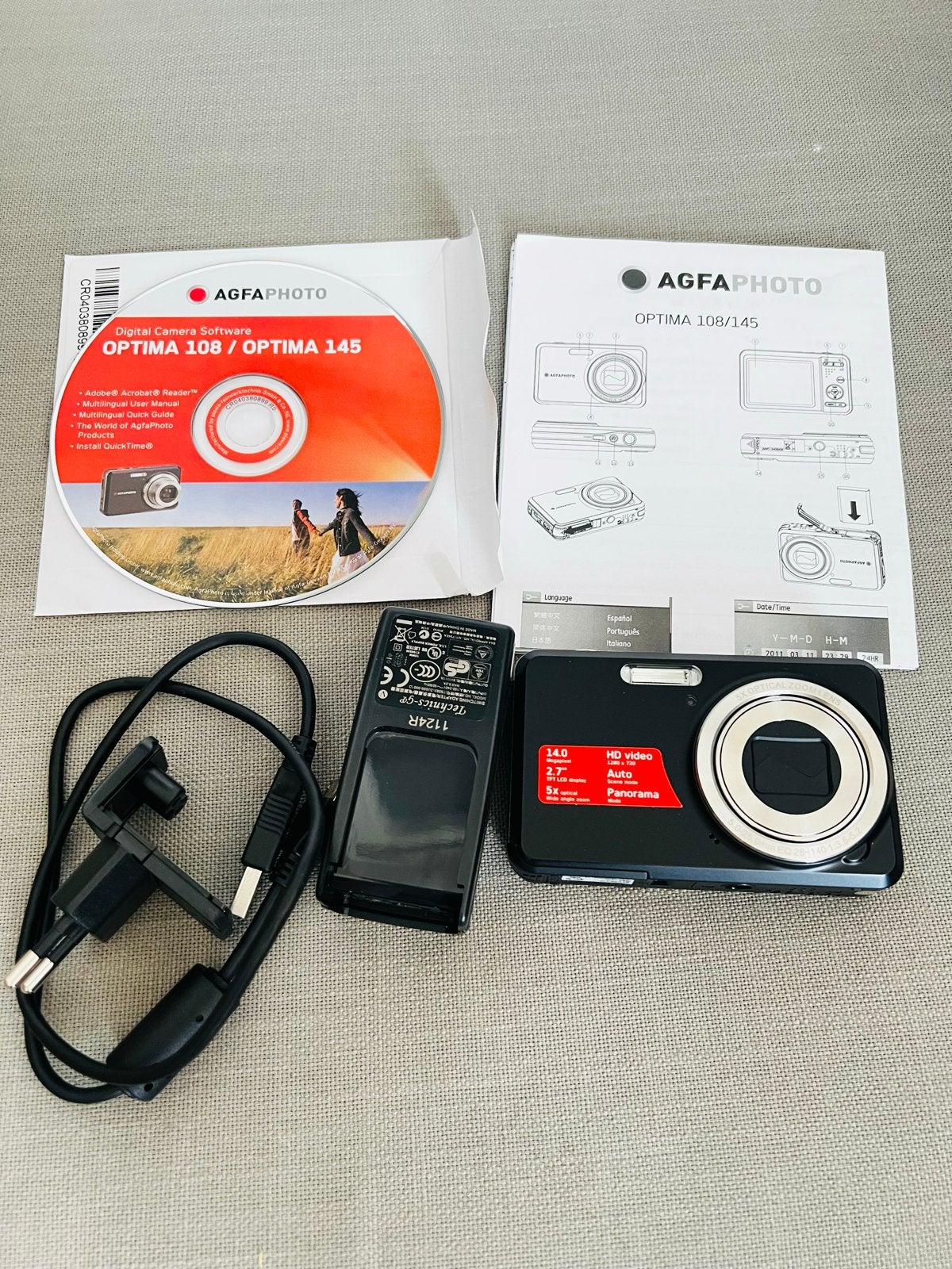 AGFAPHOTO OPTIMA 145 Compactcamera 14.0 Megapixels, Ingebouwde flitser, Ophalen of Verzenden, Zo goed als nieuw, Compactcamera