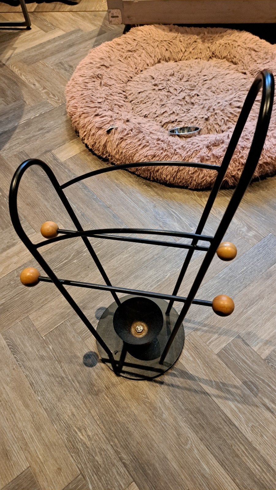 Bony Design Paraplubak - Zwart Metaal met Houten Details, Ophalen of Verzenden, Metaal