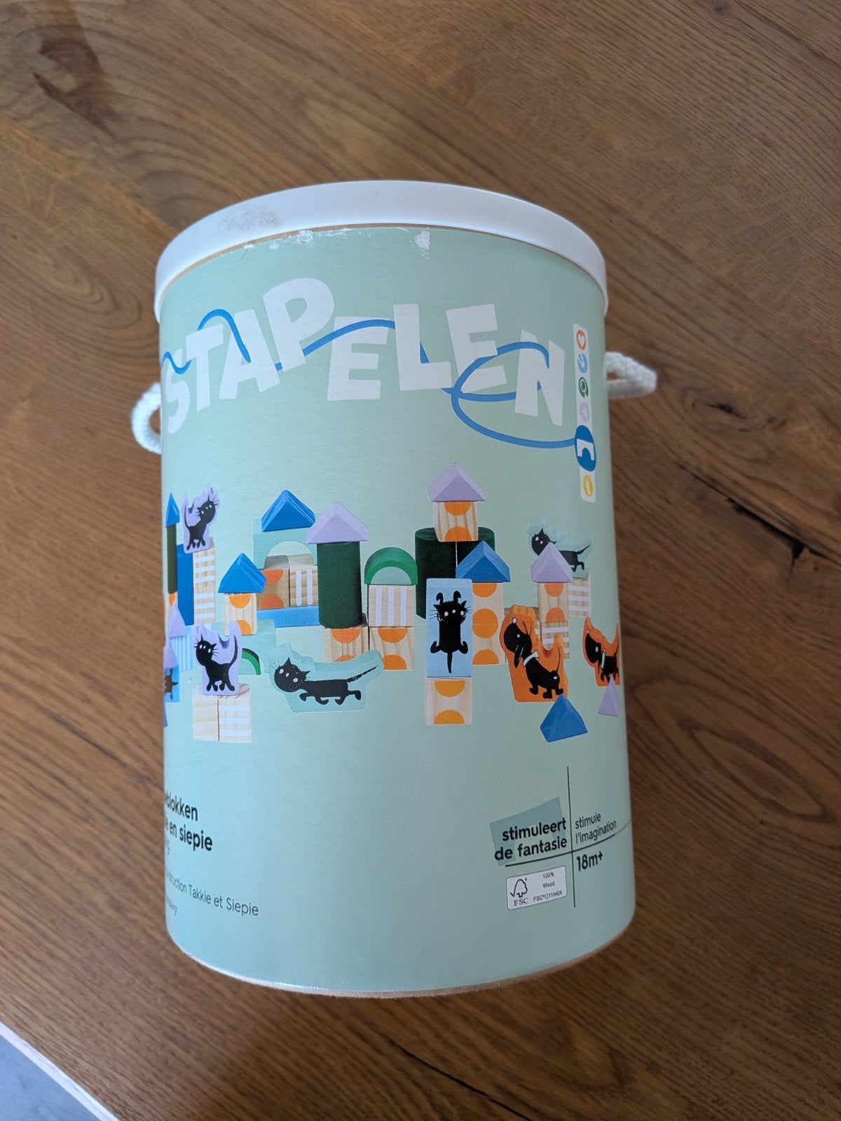 Stapelblokken takkie en siepie, Ophalen, Zo goed als nieuw