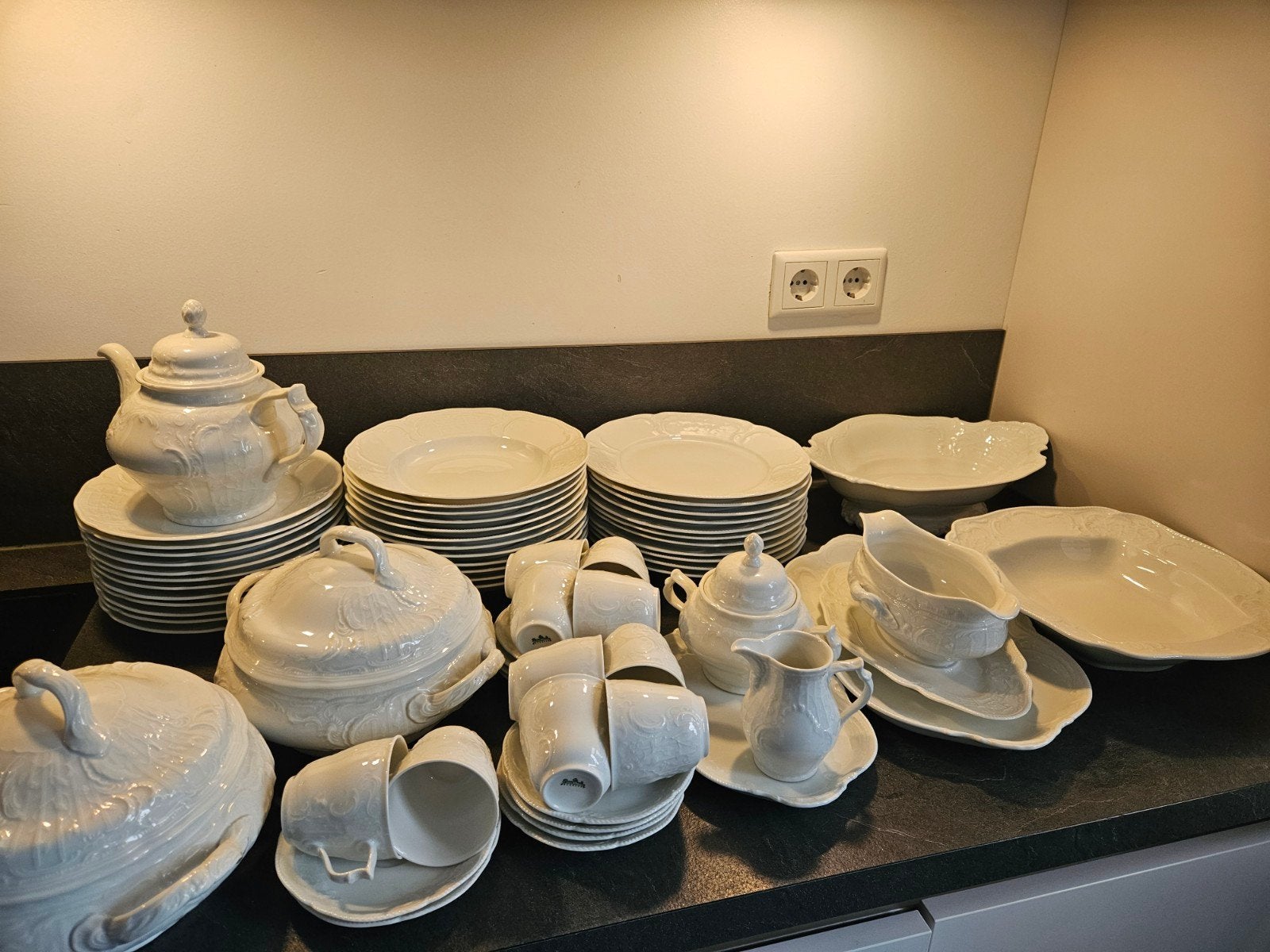 Rosenthal Sanssouci Wit Porselein Servies - 55 delig, Ophalen