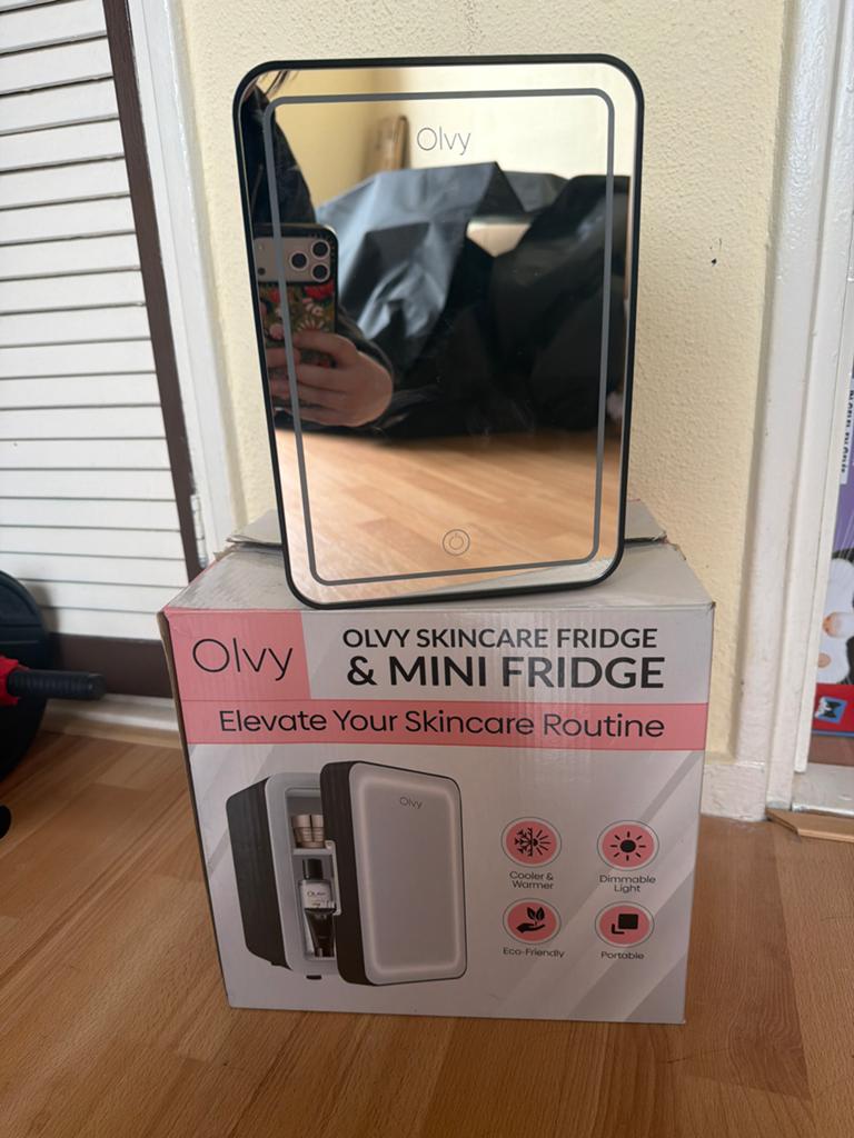 Olvy Skincare & Mini Koelkast met Spiegel - 4L Inhoud, Minder dan 50 cm, Nieuw, Ophalen of Verzenden, Minder dan 100 cm