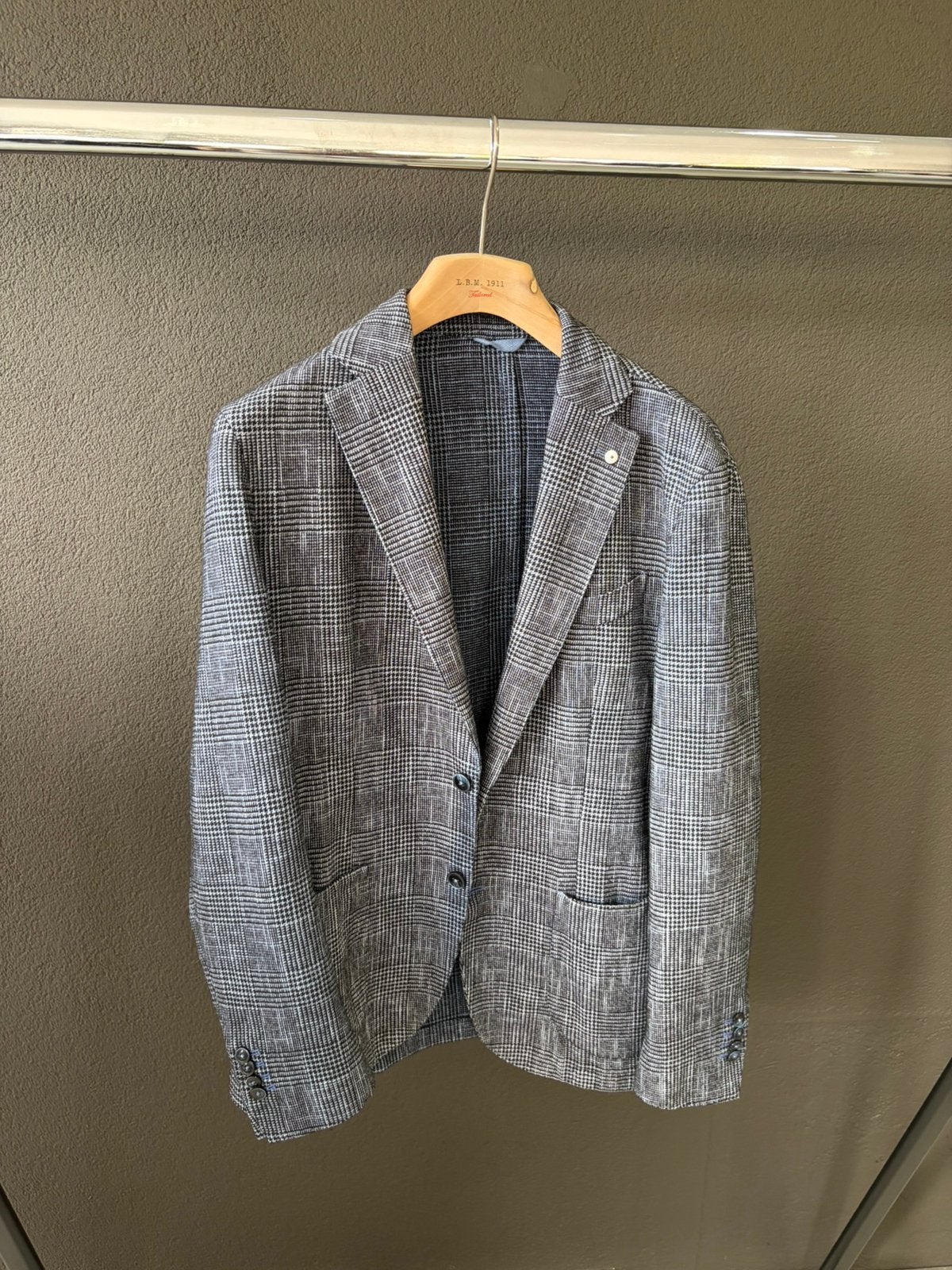 Trendy heren colbert blauw ruit, Ophalen of Verzenden, Nieuw, Maat 52/54 (L), Blauw