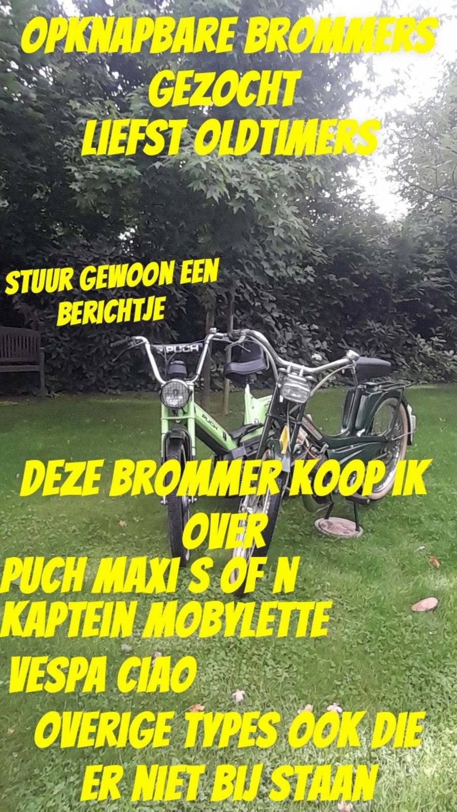 !!Gezocht!! oldtimer brommers, Ophalen of Verzenden, Gebruikt, Overige typen, Overige merken
