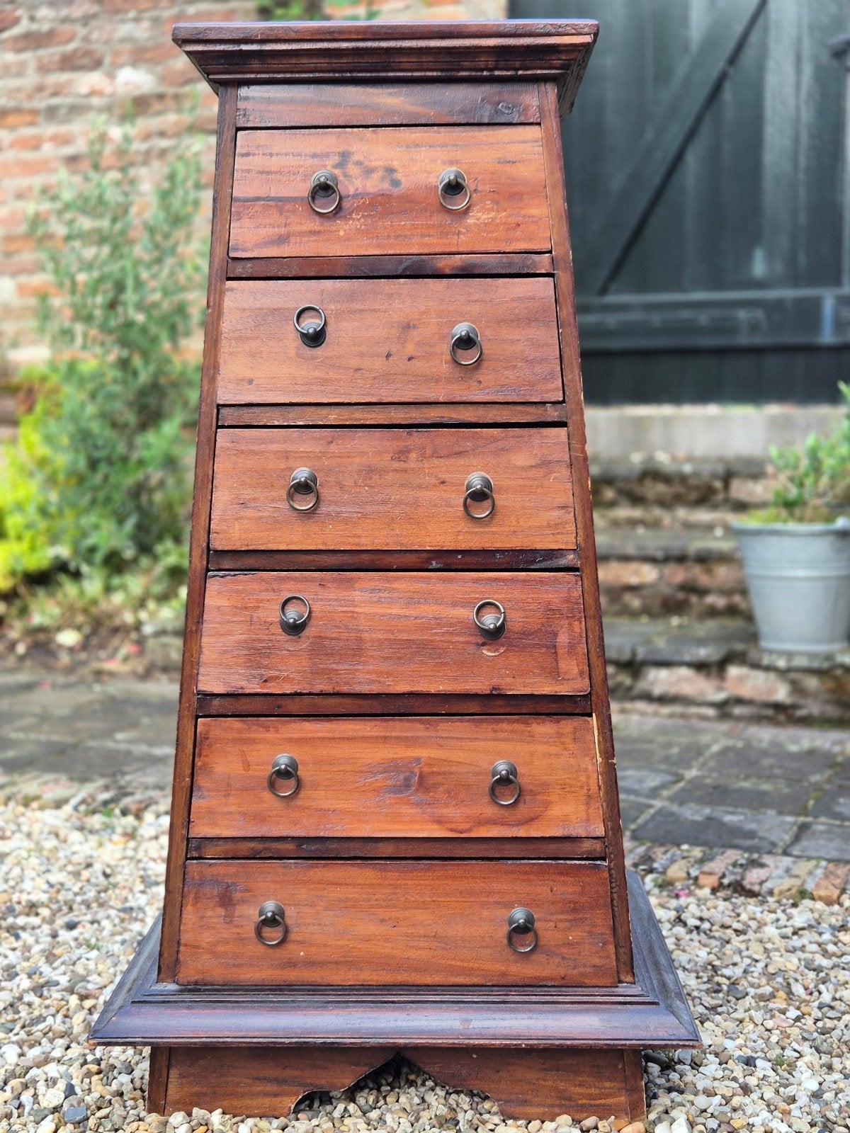 unieke houten ladekast met 6 laden, Antiek en Kunst, Antiek | Meubels | Kasten, Ophalen