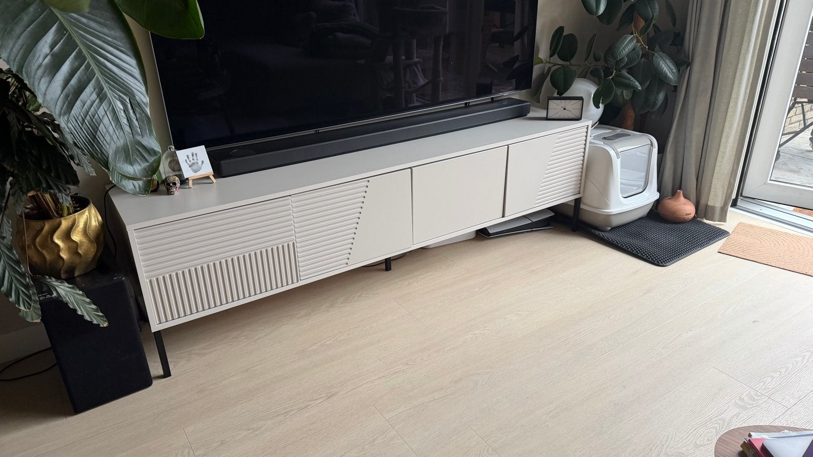 Meubella TV meubel Davey - 190cm breed, uitstekende staat, 150 tot 200 cm, Ophalen of Verzenden, Zo goed als nieuw, Minder dan 100 cm
