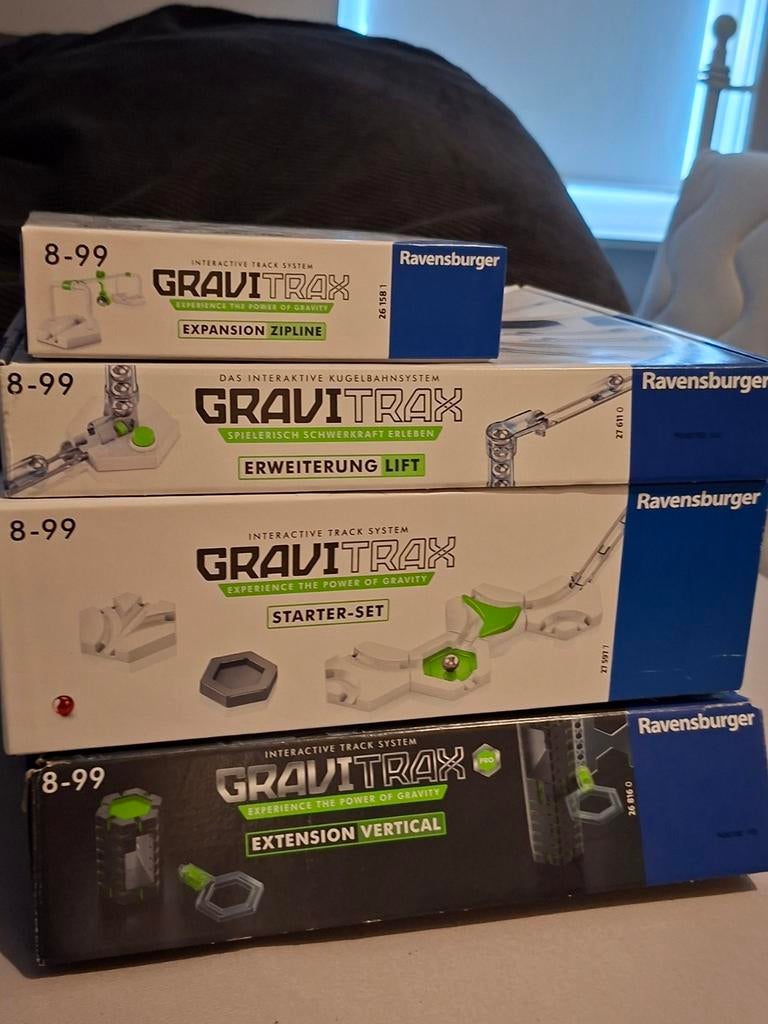 GraviTrax starter set + uitbreidingen (lift, zipline, vertic, Ophalen of Verzenden