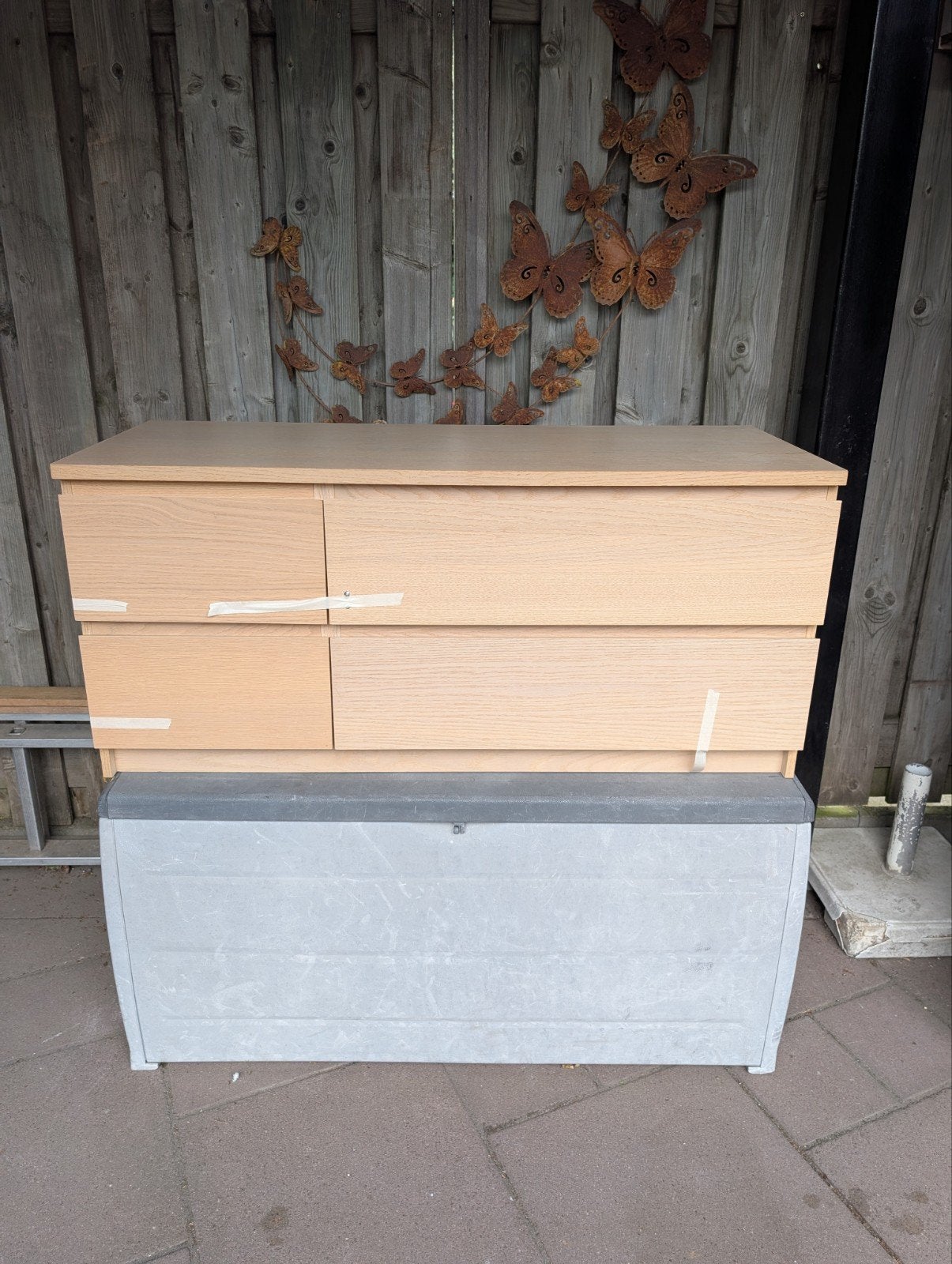 Ladekast met 4 laden - Licht houtkleur, Ophalen, Gebruikt, 100 tot 150 cm, 100 tot 150 cm