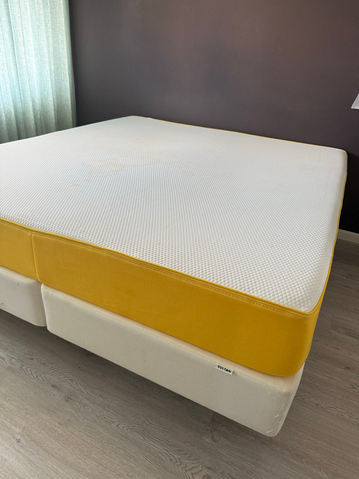 2 persoons IKEA Boxspring bed- 180x200 cm, Ophalen, Gebruikt, Tweepersoons, Matras