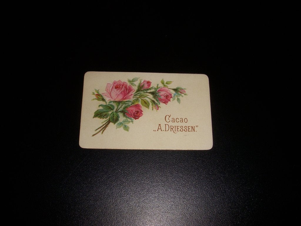 TOP reclamekaartje cacao A. Driessen Rotterdam rond 1900, Ophalen of Verzenden, Gebruikt, Gebruiksvoorwerp