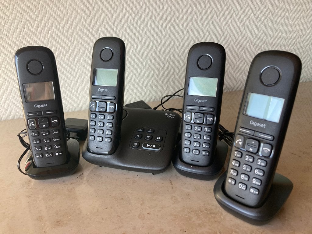 Vierdelig Gigaset A270A., Telecommunicatie, Ophalen of Verzenden, Zo goed als nieuw, 4 handsets of meer