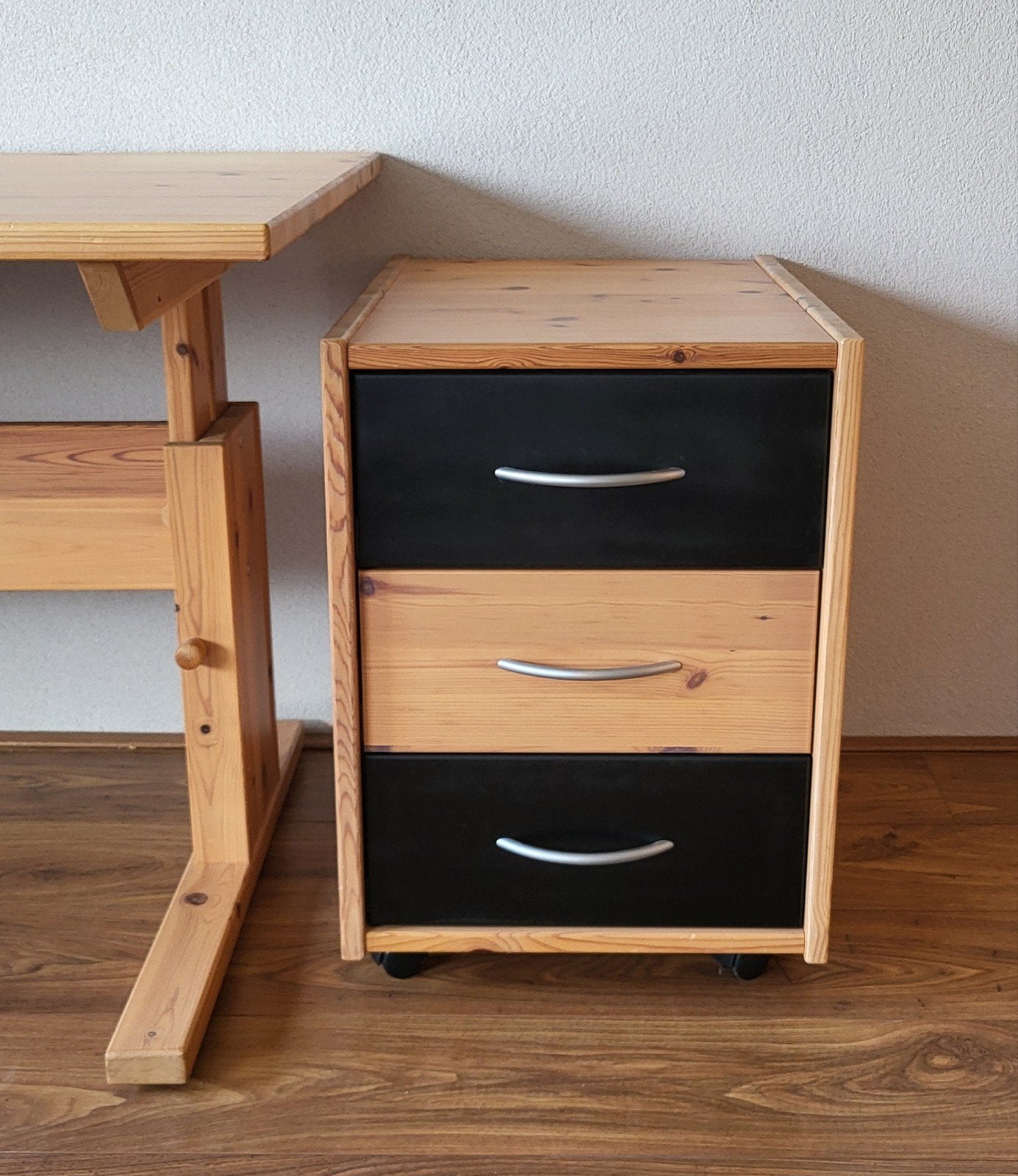 Verrijdbaar ladeblok met 3 lades, Ophalen, Minder dan 50 cm, Gebruikt, 3 of 4 laden