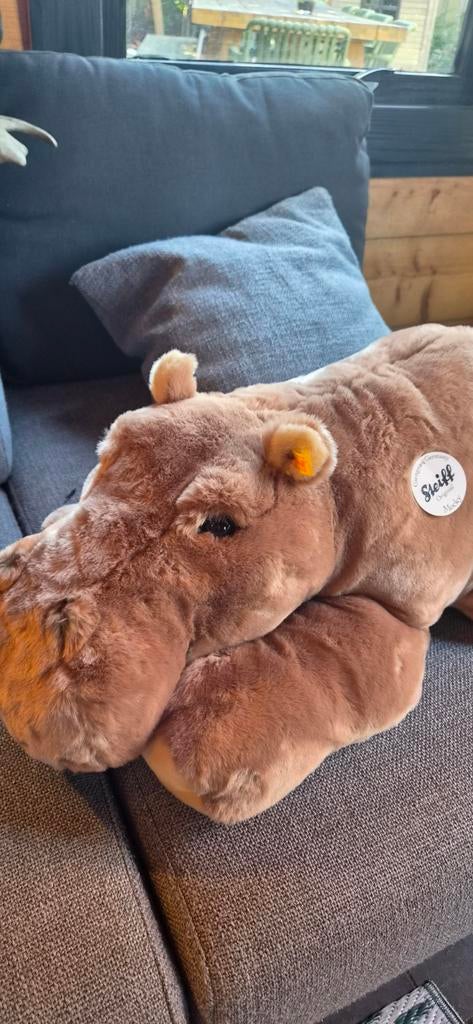 Nieuwe Steiff Mocky Nijlpaard Knuffel - Origineel met label, Ophalen of Verzenden, Nieuw, Overige typen