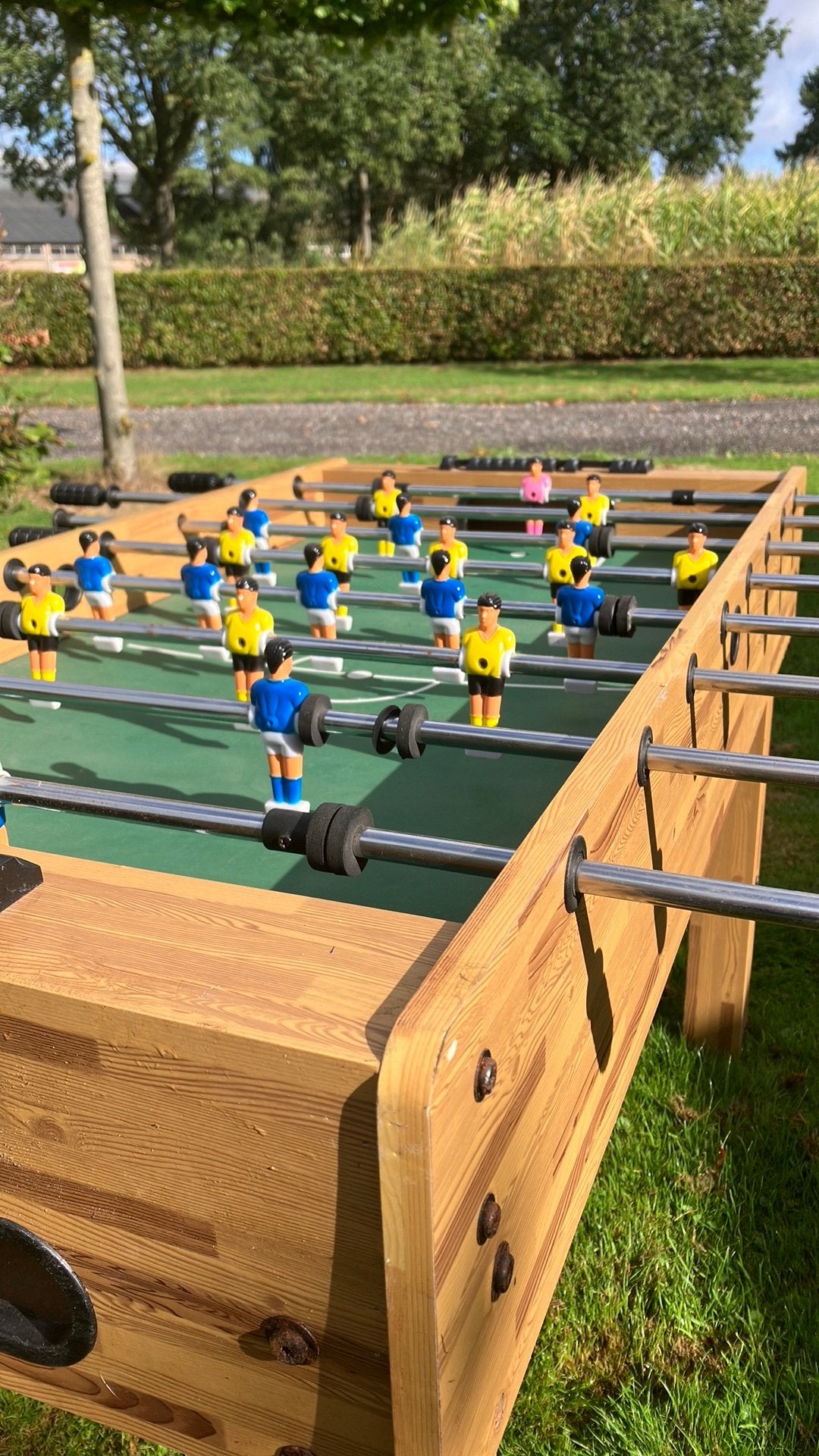 Tafelvoetbal spel , netjes, 62x 1.20 en 76 cm hoog, Ophalen, Gebruikt