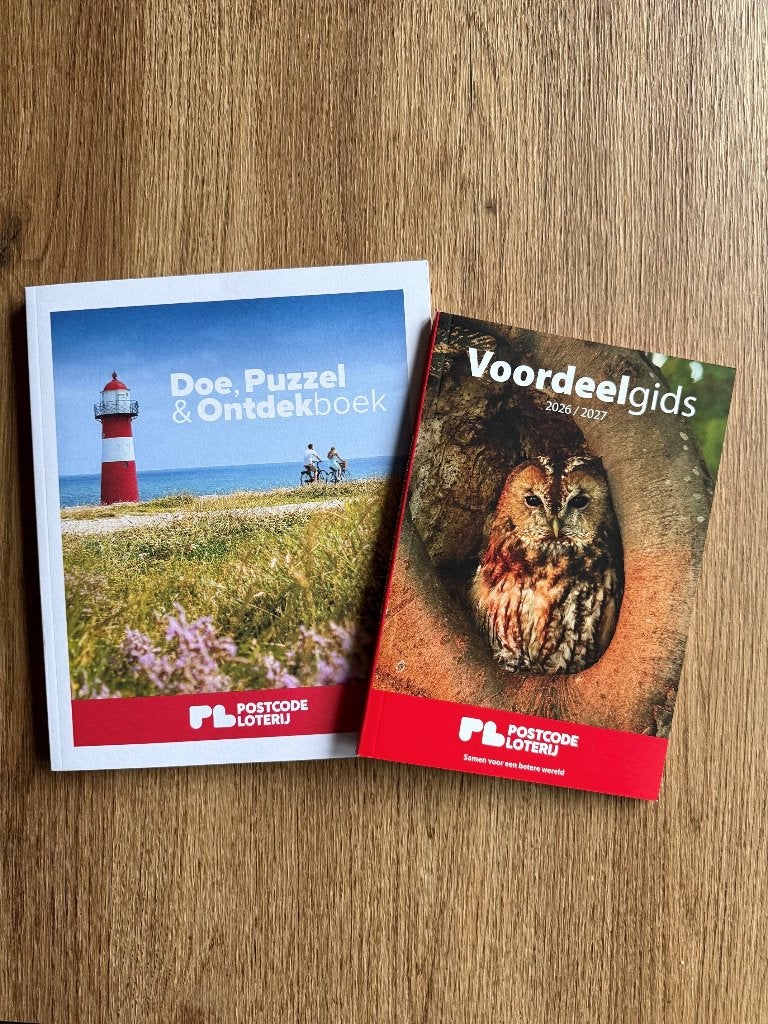Postcode Loterij Voordeelgids en Doe/Puzzel/Ontdek boek, Drie personen of meer, Kortingsbon, Overige typen