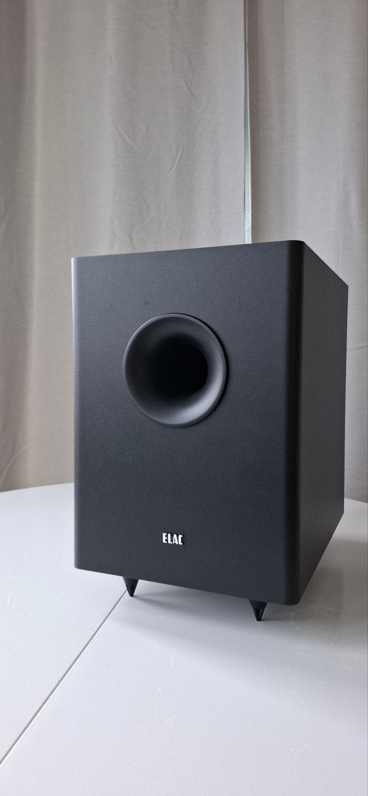 ELAC SUB 101 ESP actieve subwoofer, Basreflex, Subwoofer, Zo goed als nieuw, Ophalen