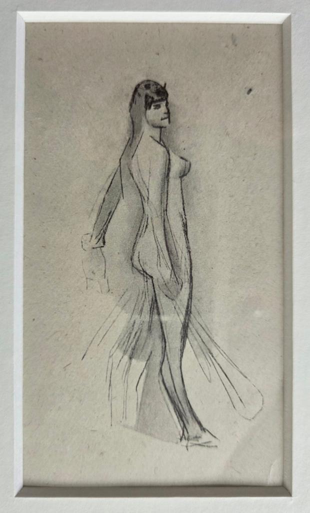 Felicien Rops. Staande vrouw. Naakt. Heliogravure. 1905., Ophalen of Verzenden