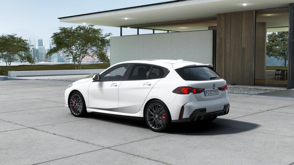 BMW 1 Serie 120 M Sport Automaat / Panoramadak / Sportstoele, Auto's, LED verlichting, 156 pk, Leder en Stof, Wit