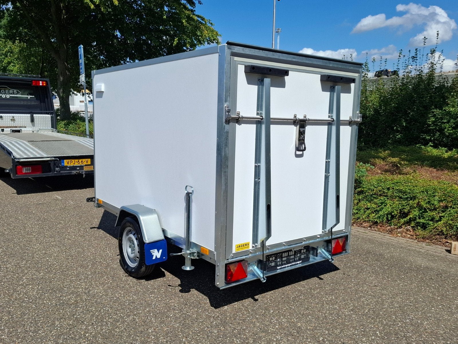 bomvolle nwe gesloten aanhangwagen 250x150x150-750kg geremd, Ophalen, Nieuw, Reeweg 100, Info@jagersaanhangwagens.nl