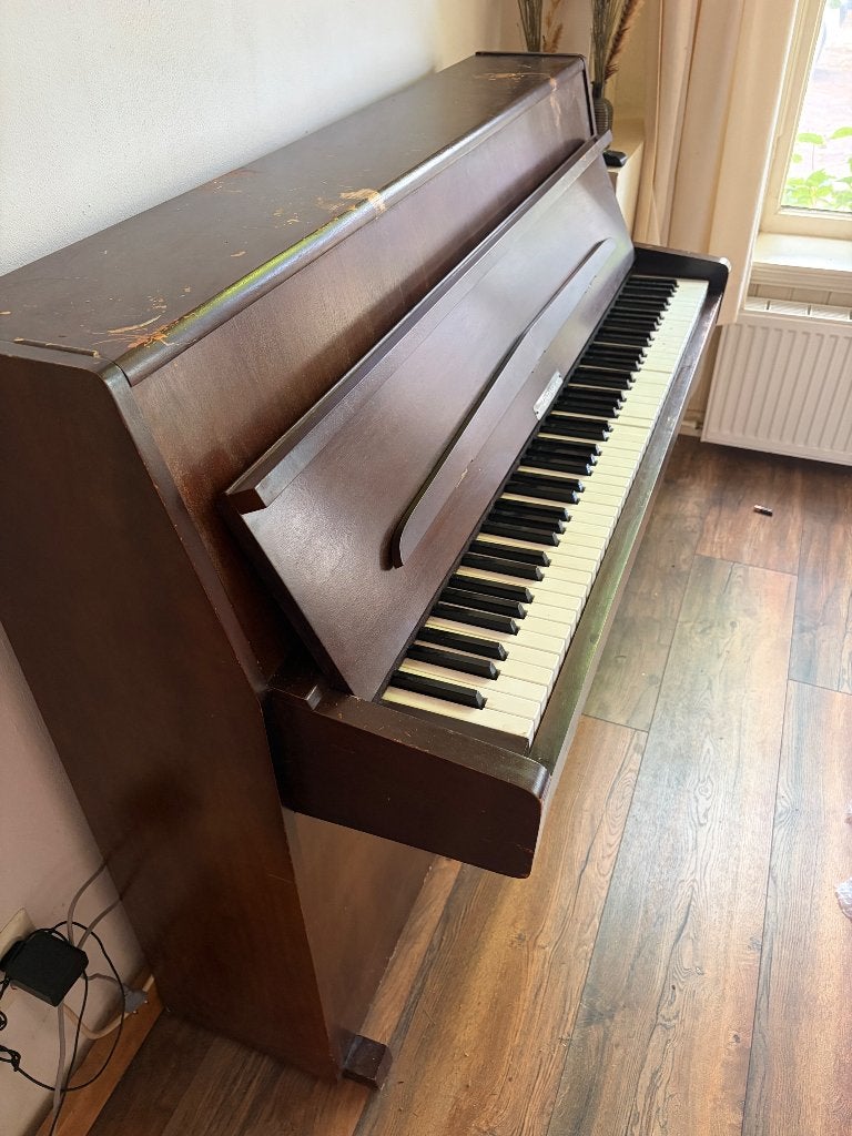 Lindner staande akoestische piano, Ophalen, Gebruikt, Bruin, Piano