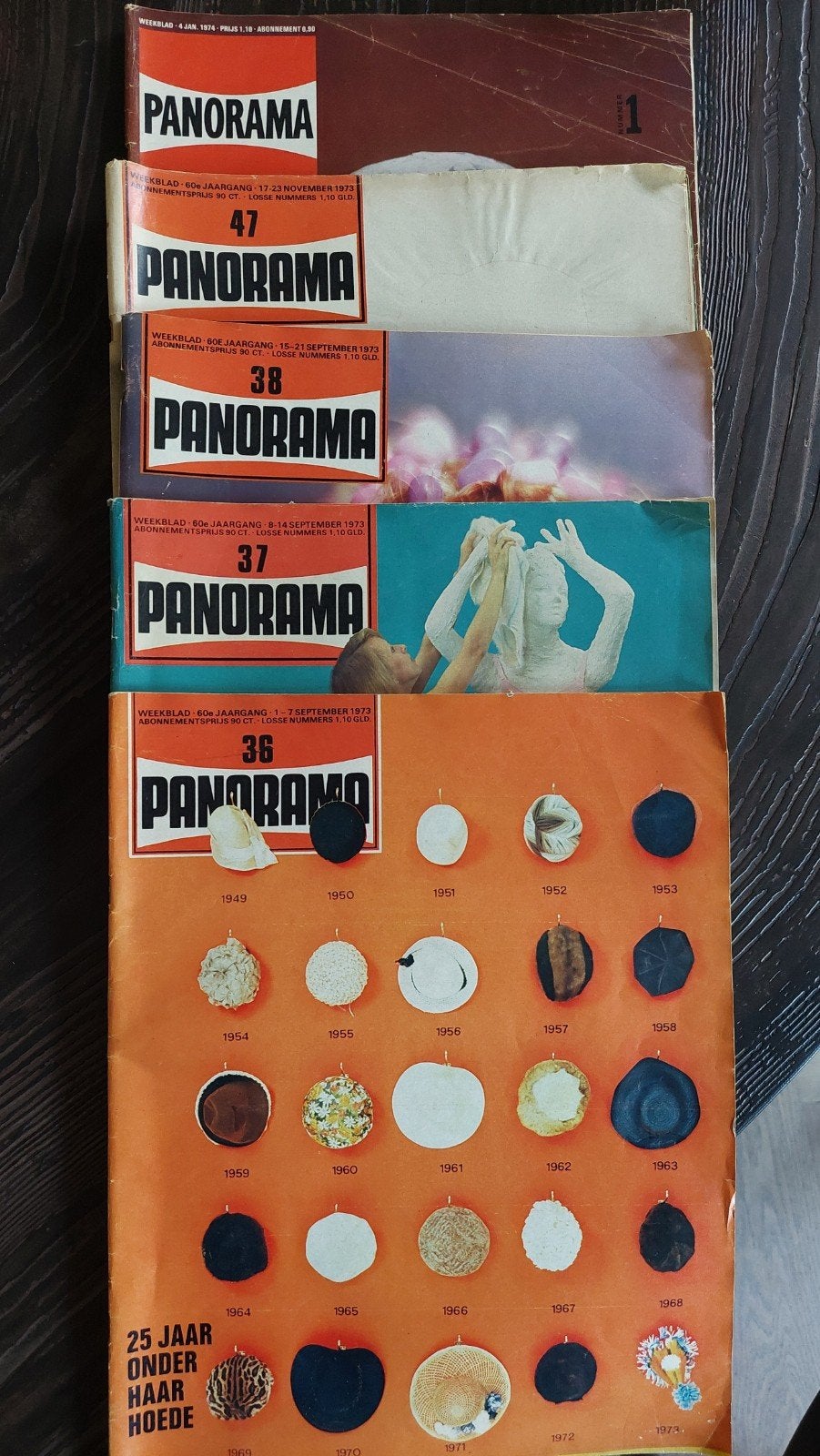 5x Vintage Weekblad Panorama 1973 en 1974, Verzamelen, Merken en Reclamevoorwerpen, Ophalen of Verzenden, Gebruikt
