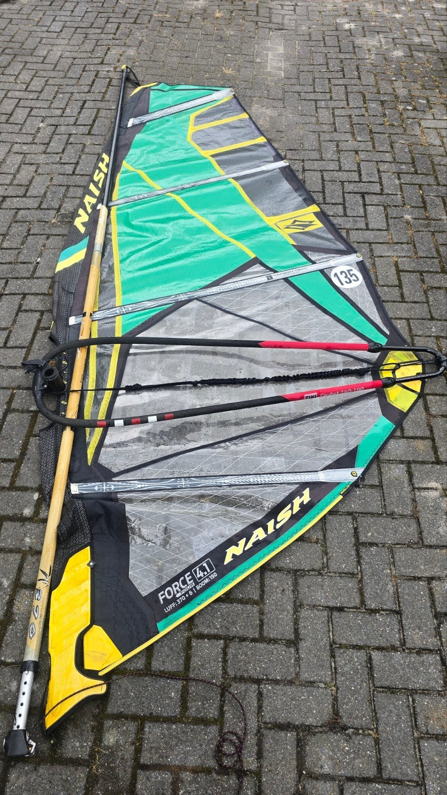 Naish force four 4.1, Ophalen, Zeil