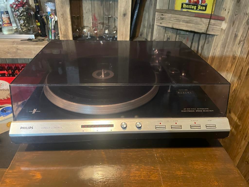 Philips AF-829 Direct Control platenspeler, Philips, Gebruikt, Pitch-regelaar, Ophalen of Verzenden
