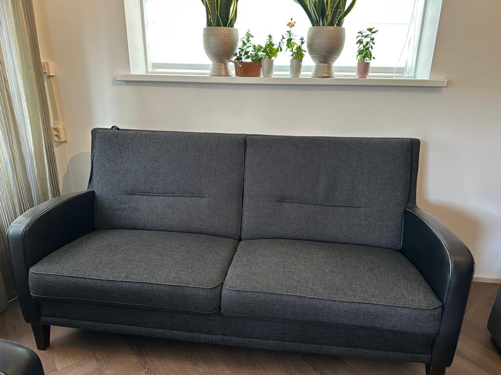 Comfortabele bank en fauteuil met verstelbare rugleuning, Ophalen, Gebruikt, Minder dan 75 cm, 150 tot 200 cm