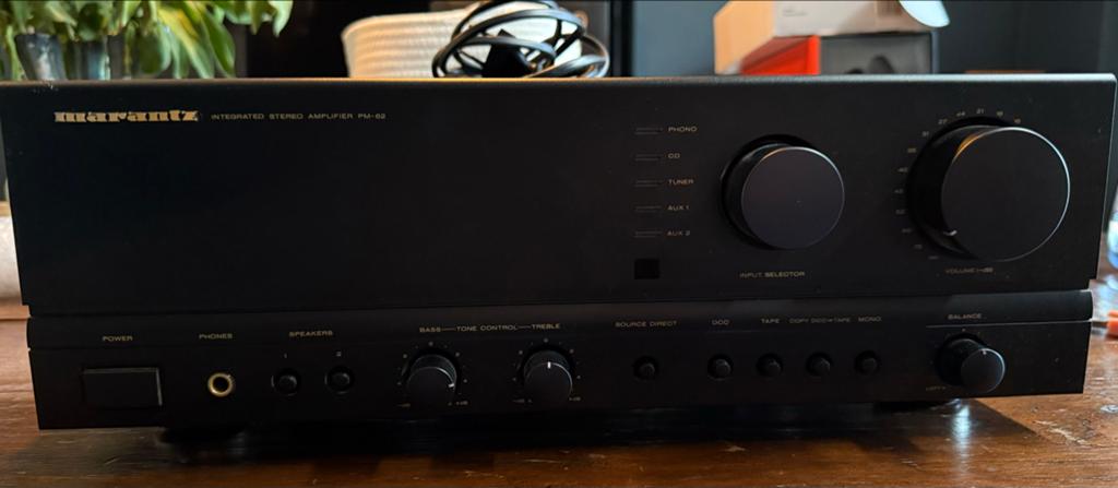 Marantz versterker PM-62, Gebruikt, 60 tot 120 watt, Stereo, Ophalen