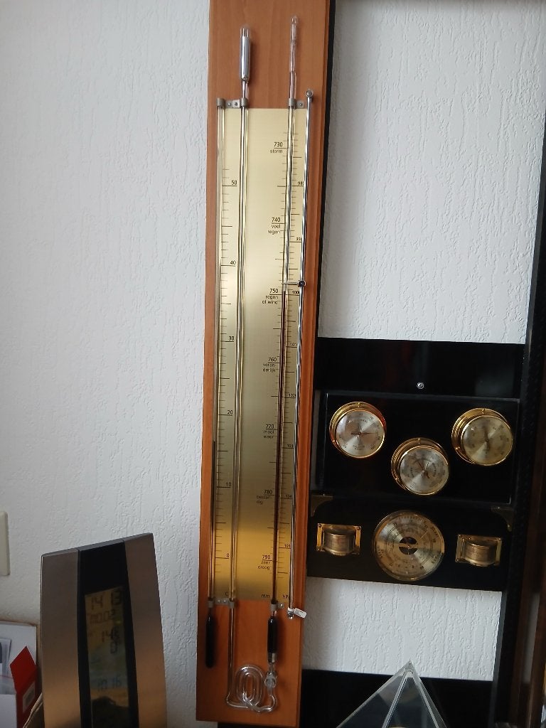3 GOEDE BAROMETERS.   BIEDEN., Ophalen, Gebruikt, Glas