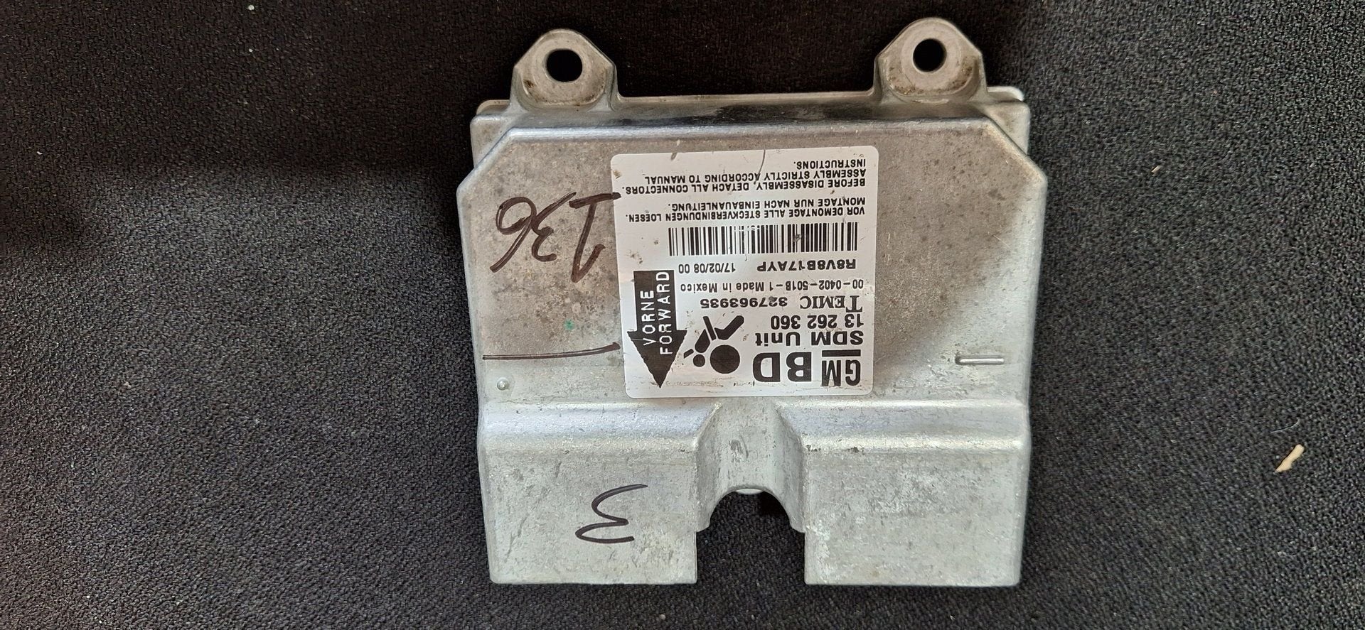 Originele Airbag Stuurmodule Computer GM Opel Temic SDM Unit, Gebruikt, -, -, Opel