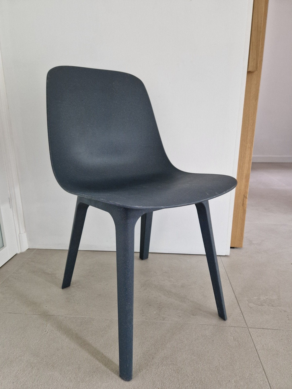 2x IKEA ODGER stoel blauw, Ophalen, Kunststof, Gebruikt, Twee