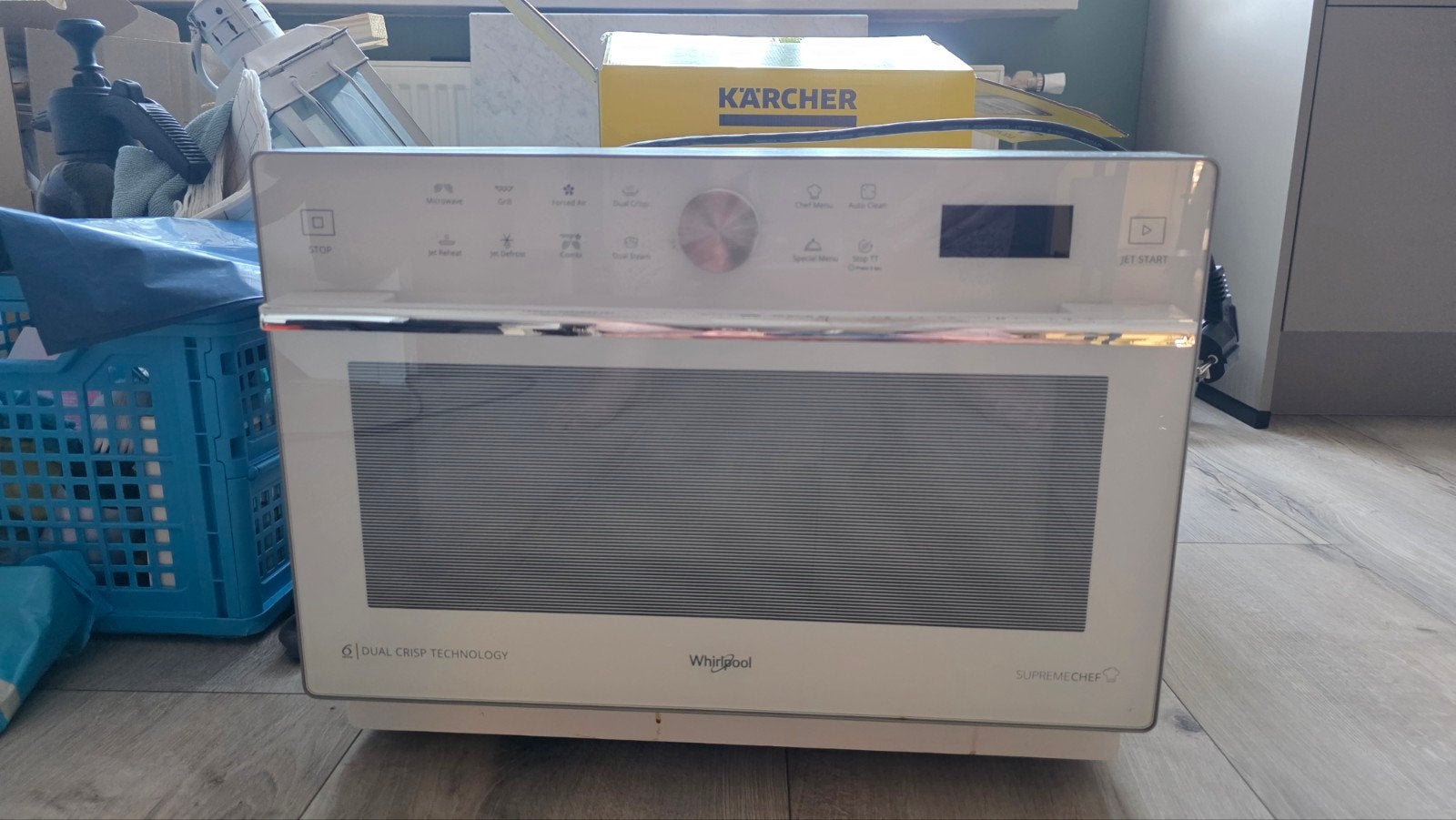 Whirlpool MWP 339 SW Combimagnetron - Zo goed als nieuw, Ophalen, Combimagnetron, Crisp, Gebruikt
