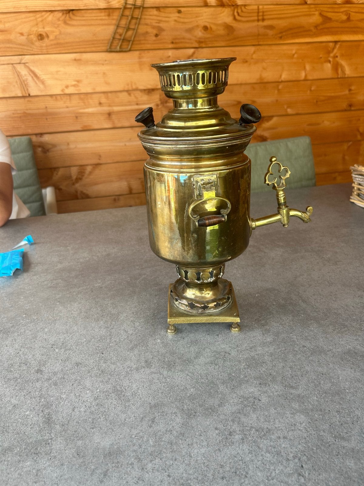 Antieke koperen Samovar - Russische theemaker, Antiek en Kunst, Ophalen of Verzenden