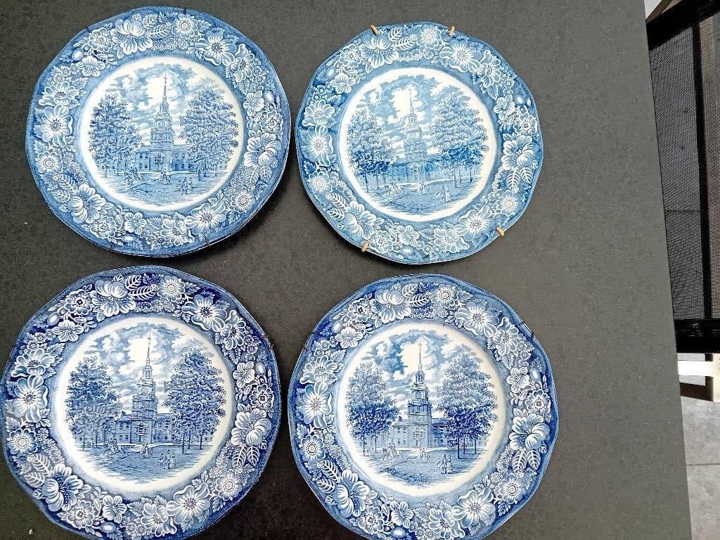 4 x bord LIBERTY BLUE met ophang systeem, Ophalen of Verzenden